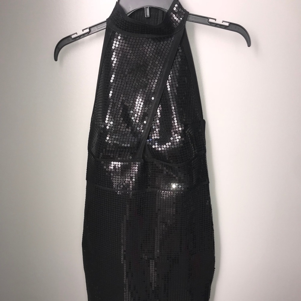 Bebe Black Sequined Homecoming Short Tight dress